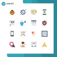 Set of 16 Modern UI Icons Symbols Signs for pot phone pongal call battery Editable Pack of Creative Vector Design Elements