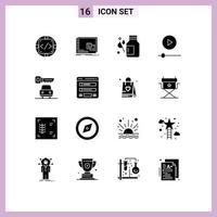 16 Creative Icons Modern Signs and Symbols of player devices os medicine healthcare Editable Vector Design Elements