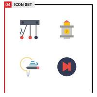 4 Flat Icon concept for Websites Mobile and Apps movement school train education arrow Editable Vector Design Elements