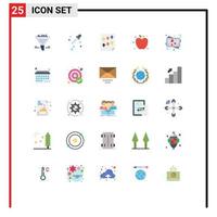 25 Flat Color concept for Websites Mobile and Apps photo love high healthy apple Editable Vector Design Elements