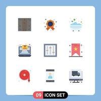 Universal Icon Symbols Group of 9 Modern Flat Colors of dj newsletter education mail bathroom Editable Vector Design Elements