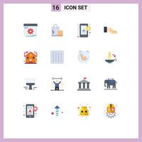 paquete de iconos de vector de stock de 16 signos y símbolos de línea para ruedas dentadas optimización de contabilidad paquete editable por el usuario de elementos de diseño de vector creativo