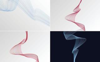 modern wave curve abstract presentation background Pack vector