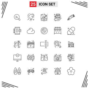 Set of 25 Vector Lines on Grid for space astronomy folder asteroid shop Editable Vector Design Elements