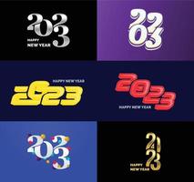 Big Set of 2023 Happy New Year logo text design 2023 number design template vector