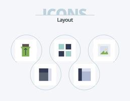 Layout Flat Icon Pack 5 Icon Design. . image. vector