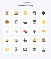 Creative Baking 25 Flat icon pack  Such As cakes. baking. meal. baked. cooking vector