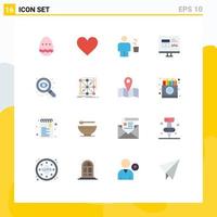 16 Creative Icons Modern Signs and Symbols of decoration avatar egg like human Editable Pack of Creative Vector Design Elements