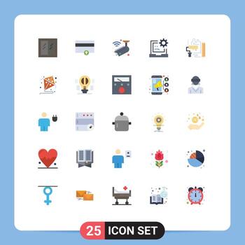 conjunto de 25 iconos de interfaz de usuario modernos signos de símbolos para la cámara de desarrollo de decoración desarrollar elementos de diseño vectorial editables de código vector
