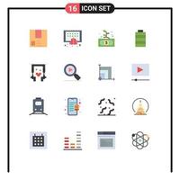 Pictogram Set of 16 Simple Flat Colors of deliver phone package apps business Editable Pack of Creative Vector Design Elements