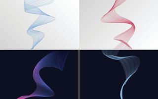 Collection of geometric minimal lines pattern set vector