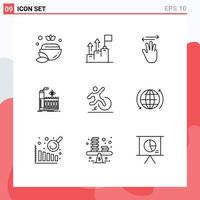 9 Outline concept for Websites Mobile and Apps smoke factory mission mill left Editable Vector Design Elements