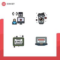 4 Creative Icons Modern Signs and Symbols of app board development cup formula Editable Vector Design Elements