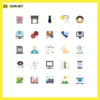 Set of 25 Modern UI Icons Symbols Signs for donut rating attire help emotion Editable Vector Design Elements