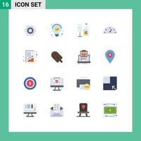 Set of 16 Modern UI Icons Symbols Signs for mechanical easter plumbing idea dashboard Editable Pack of Creative Vector Design Elements