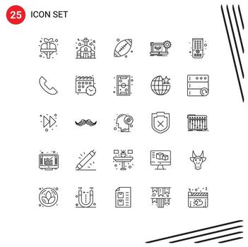 Pack of 25 creative Lines of control engineering ball electronics blueprint Editable Vector Design Elements