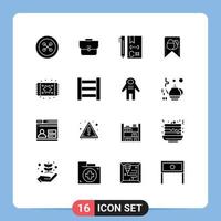 Universal Icon Symbols Group of 16 Modern Solid Glyphs of furnishing egg c easter development Editable Vector Design Elements