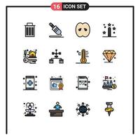 paquete de iconos de vectores de stock de 16 signos y símbolos de línea para la programación de desarrollo diseño de bebidas elementos de diseño de vectores creativos editables de melocotón