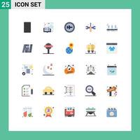 Universal Icon Symbols Group of 25 Modern Flat Colors of lamp amplifier holiday toolings computing Editable Vector Design Elements