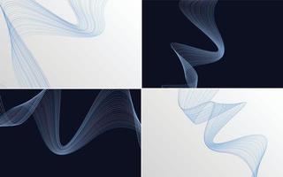 Collection of geometric minimal lines pattern set vector