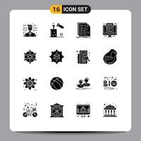 Modern Set of 16 Solid Glyphs and symbols such as boat news code monitor script Editable Vector Design Elements