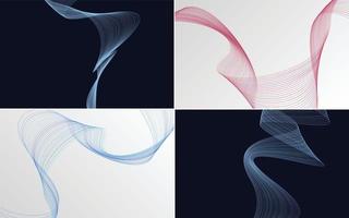 Collection of geometric minimal lines pattern set vector