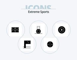 paquete de iconos de glifos deportivos 5 diseño de iconos. . deporte. deporte. de billar. deporte vector