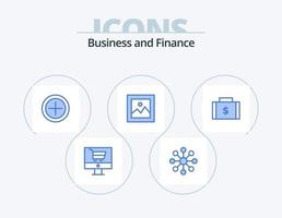 paquete de iconos azul de finanzas 5 diseño de iconos. dinero. dólar. dinero. bolso. pagos vector