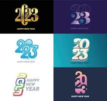 Big Set of 2023 Happy New Year logo text design 2023 number design template vector