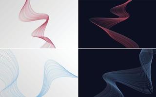 Collection of geometric minimal lines pattern set vector