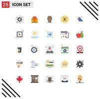 conjunto de 25 iconos de interfaz de usuario modernos símbolos signos para símbolos firmar correo piscis jar elementos de diseño vectorial editables vector