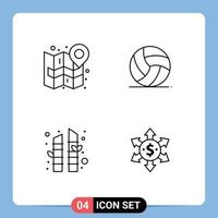 Universal Icon Symbols Group of 4 Modern Filledline Flat Colors of city bamboo navigate ireland sauna Editable Vector Design Elements