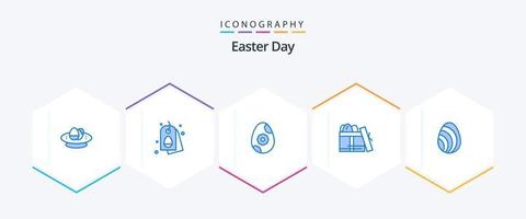 Easter 25 Blue icon pack including eastre. day. nature. birthday. gift vector