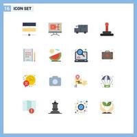 16 Creative Icons Modern Signs and Symbols of connection school hosting construction vehicles Editable Pack of Creative Vector Design Elements