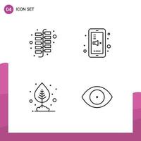 User Interface Pack of 4 Basic Filledline Flat Colors of china pot back to school mute eye Editable Vector Design Elements