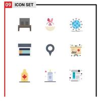 9 Creative Icons Modern Signs and Symbols of geo location web network site design Editable Vector Design Elements
