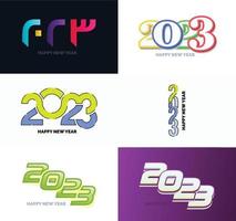 Big Set of 2023 Happy New Year logo text design 2023 number design template vector