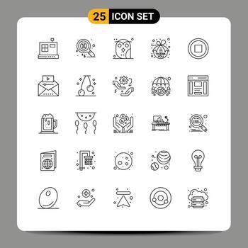 concepto de 25 líneas para sitios web, interfaz de aplicaciones y móviles, pájaro de acción de gracias, nota de agradecimiento, elementos de diseño vectorial editables vector