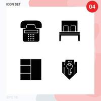 Set of Modern UI Icons Symbols Signs for call grid device furniture access Editable Vector Design Elements