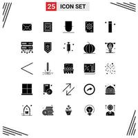 Set of 25 Modern UI Icons Symbols Signs for wand development human creative collective Editable Vector Design Elements