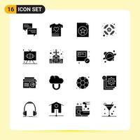 16 Creative Icons Modern Signs and Symbols of rugby football document support team seo Editable Vector Design Elements