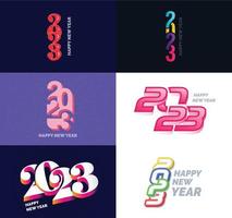 Big Set of 2023 Happy New Year logo text design 2023 number design template vector