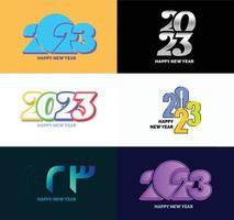 Big Set of 2023 Happy New Year logo text design 2023 number design template vector