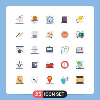 25 Universal Flat Colors Set for Web and Mobile Applications new booklet basketball book gear Editable Vector Design Elements
