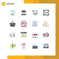 16 Universal Flat Color Signs Symbols of content management report bank ireland update Editable Pack of Creative Vector Design Elements