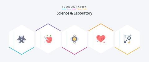 paquete de iconos planos de ciencia 25 que incluye . máquina de la ciencia ciencia. ciencia. dispositivo vector