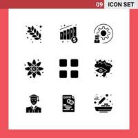 9 Creative Icons Modern Signs and Symbols of calculator laboratory develop education atom Editable Vector Design Elements