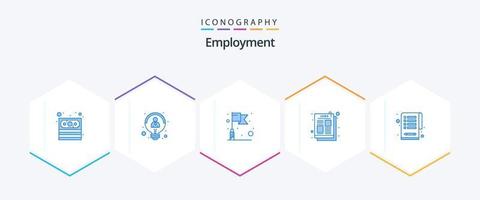 Employment 25 Blue icon pack including . clipboard. success. checklist. post vector