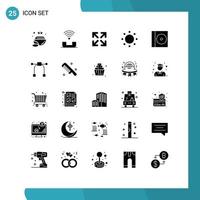 25 Universal Solid Glyphs Set for Web and Mobile Applications compact symbols telephone symbolism commitment Editable Vector Design Elements