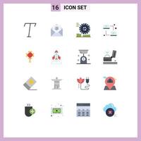 Set of 16 Modern UI Icons Symbols Signs for font laptop mail motion transfer Editable Pack of Creative Vector Design Elements